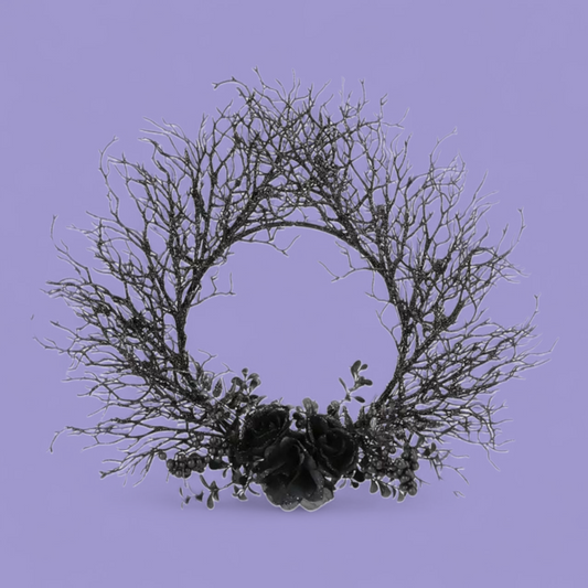 Black Rose Protection & Warding Off Negativity Cleansing Wreath - Ritual Activated & Blessed