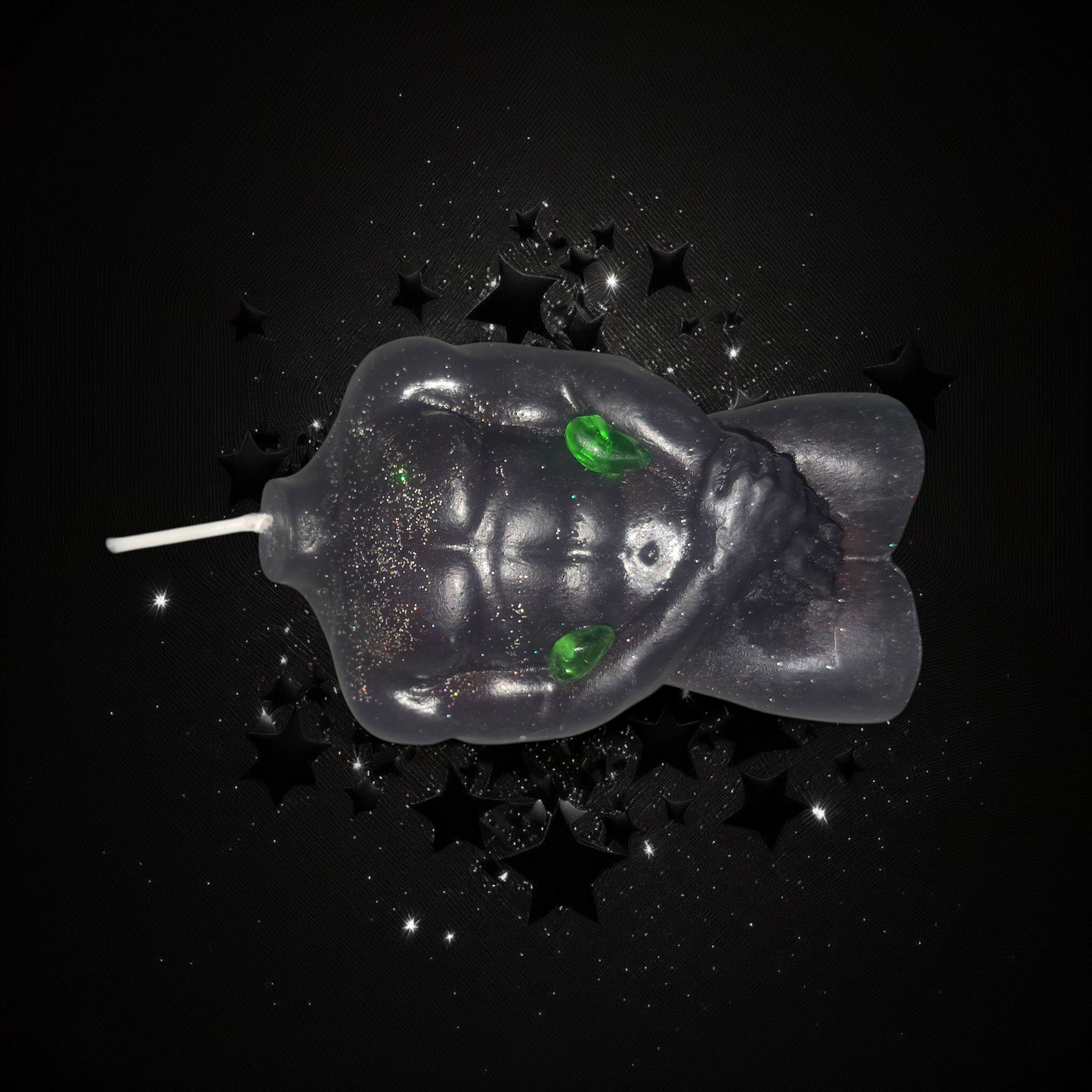 Stars Align For Me - Green Stone Filled Ritual Masculine Blessing & Abundance Wish Candle