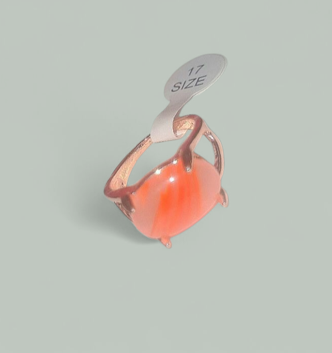 Orange Carnelian Crystal Ritual Ring
