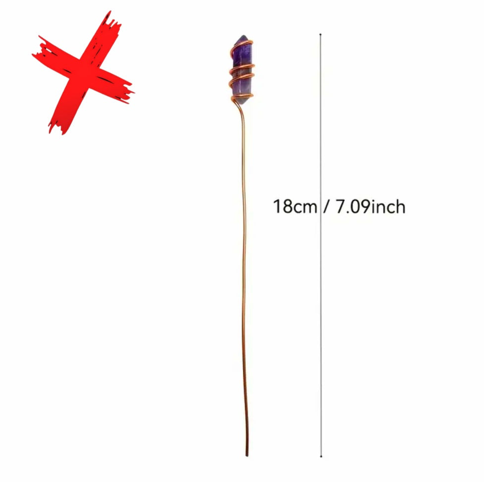 Warding Off Negativity - Plant Energizing & Transmuting Ritual Crystal Sticks - Activated & Blessed For Home / Office & All People & Pets - Set Of 4 Per Order
