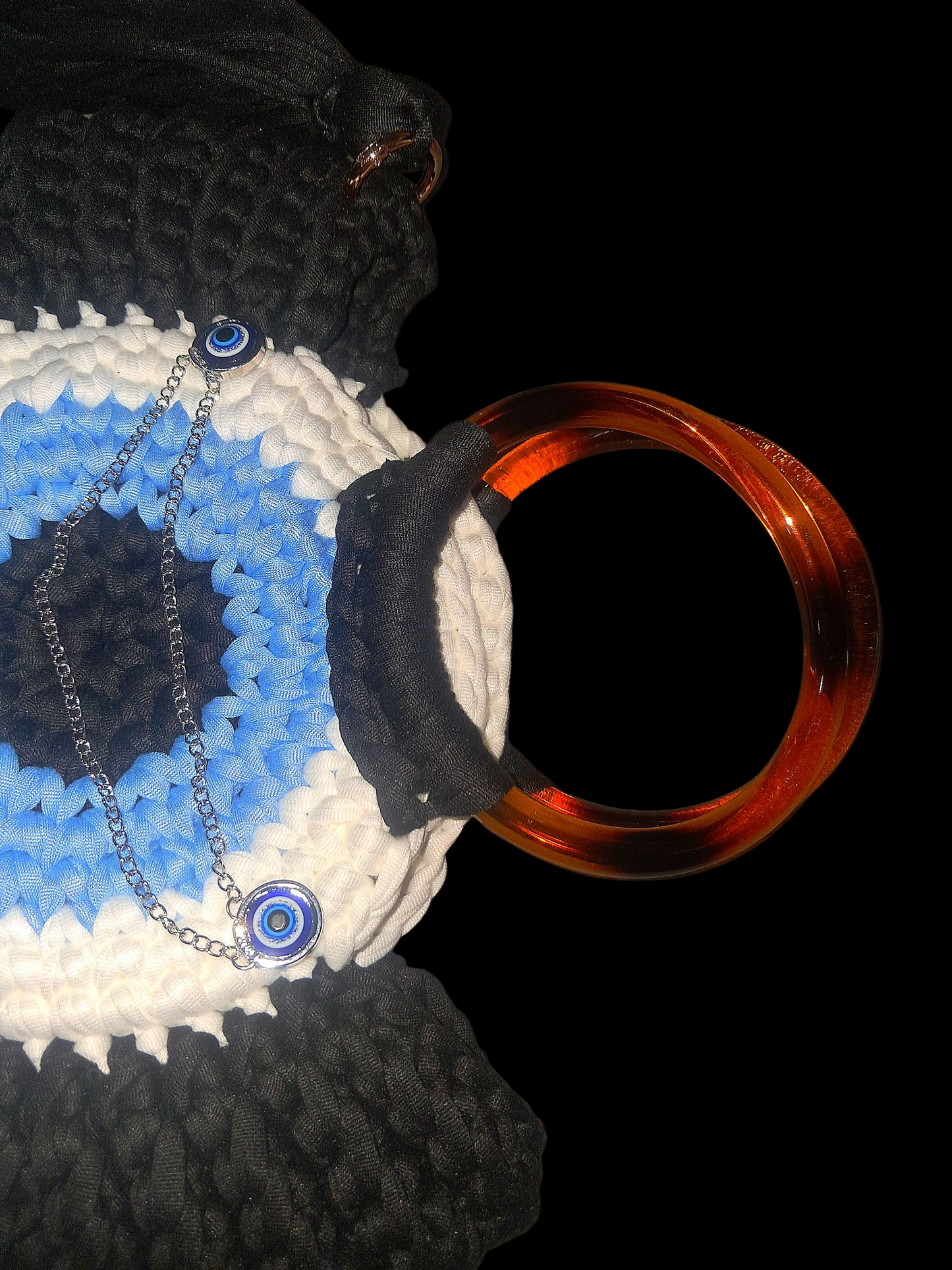 Phoenix Rising Transmuter & Shielding - Black Evil Eye Ritual Activated Purse