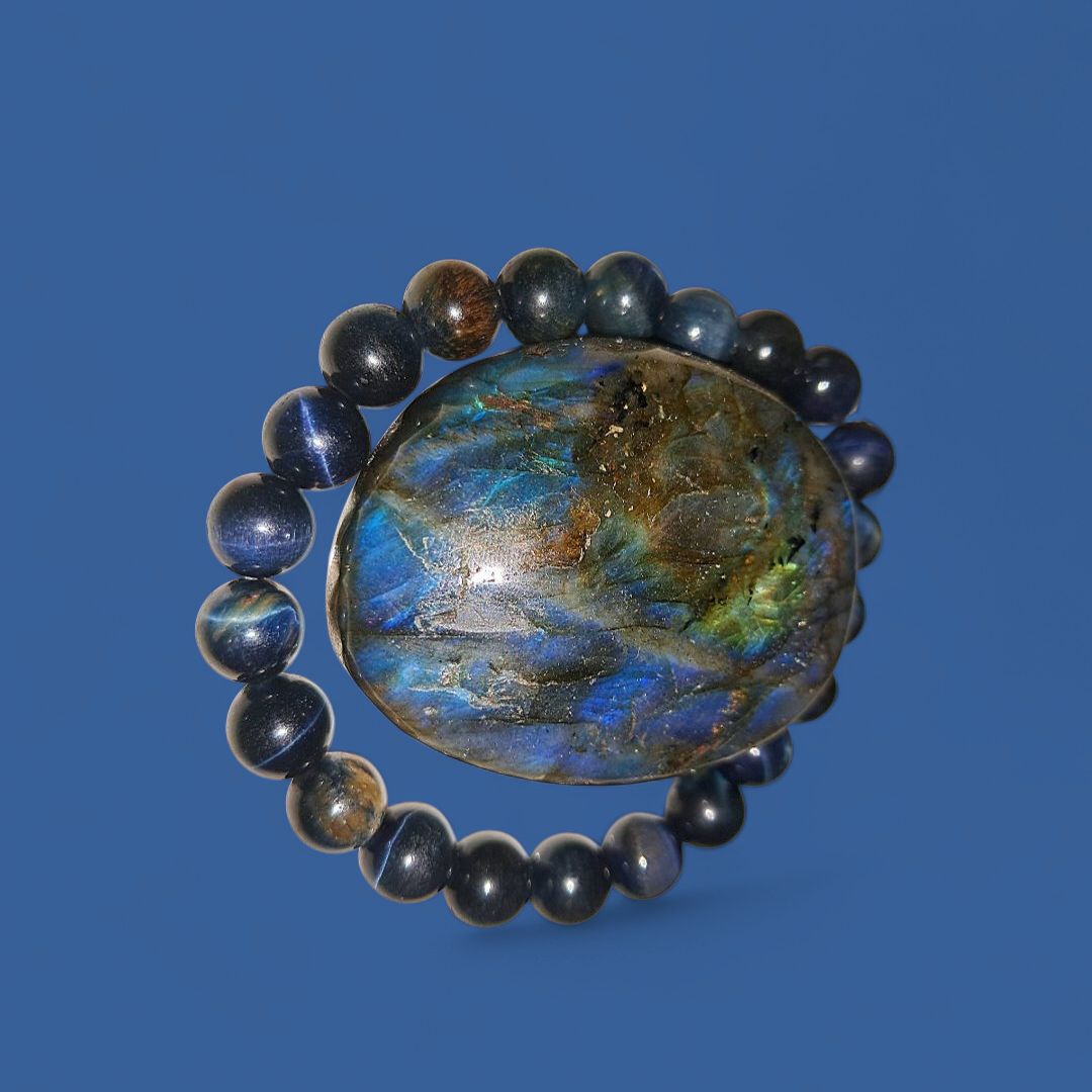 Negative Energy Barrier Labradorite Crystal Ritual Bracelet
