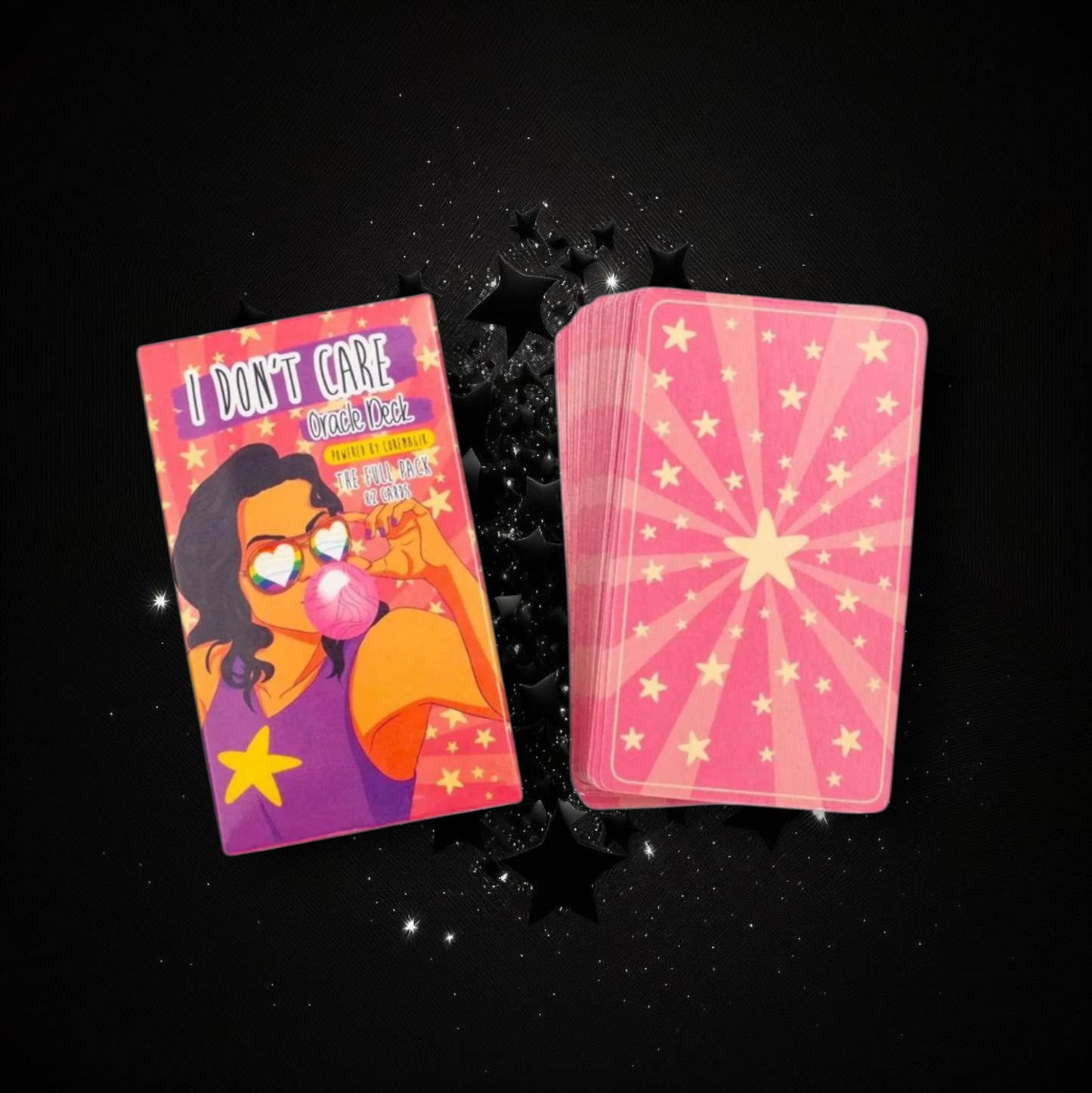 I Dont Care Oracle Deck & Ritual Reading Elixir & Activated Crystal