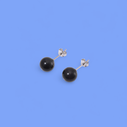 Protection Of Unwanted Energy Bubble - Ritual Activated & Blessed Obsidian Earrings