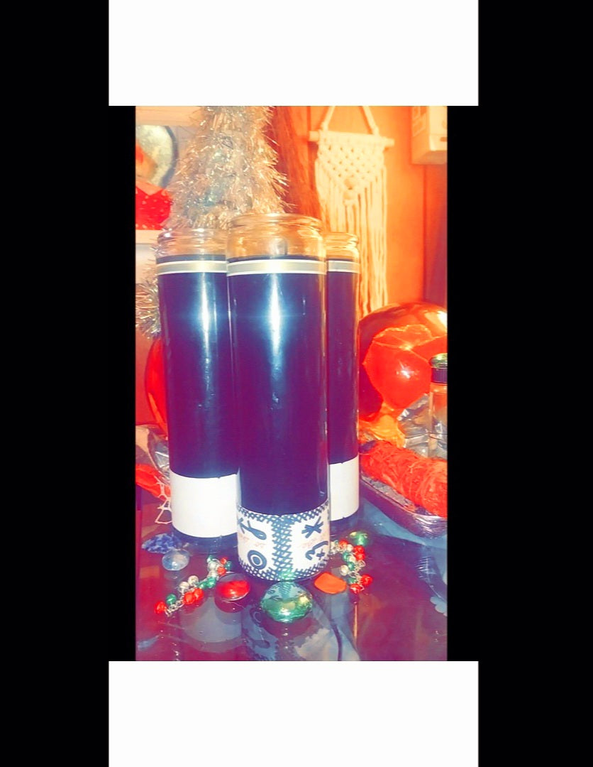 Black 7 day Activated & Blessed Ritual Candle
