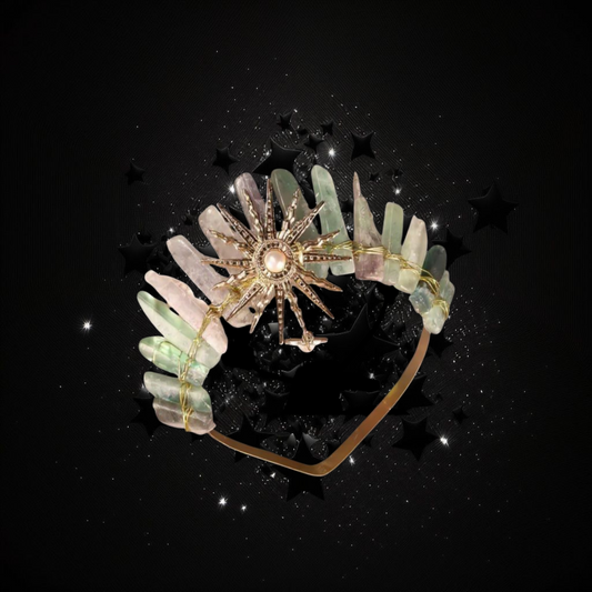 Goddess Of Focus & Unblockable Determination - Green Agate Ritual Activated Headband Crown