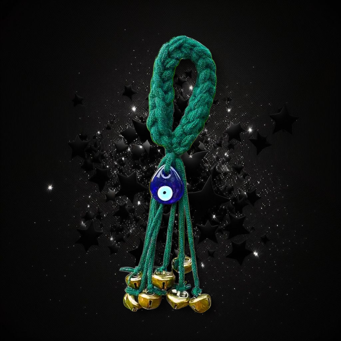 Magical Alarm System - Evil Eye / Green & Witch / Warlock Bells Ritual Activated & Blessed