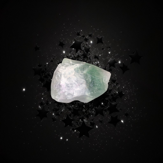Magnetic Green & White Quartz Energy Attracter - For Kitchen / Office Ritual Activated & Blessed