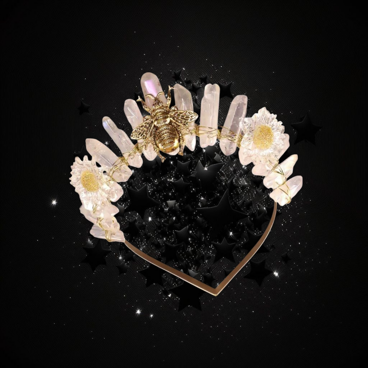 Goddess Of Angelic Peace & Protected Comfort - Pink Angel Quartz Ritual Activated Headband Crown