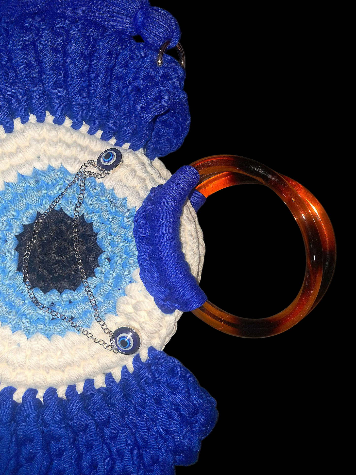 Energy Bubble Transmuter & Healing Shield - Ritual Blue Evil Eye Activated Purse