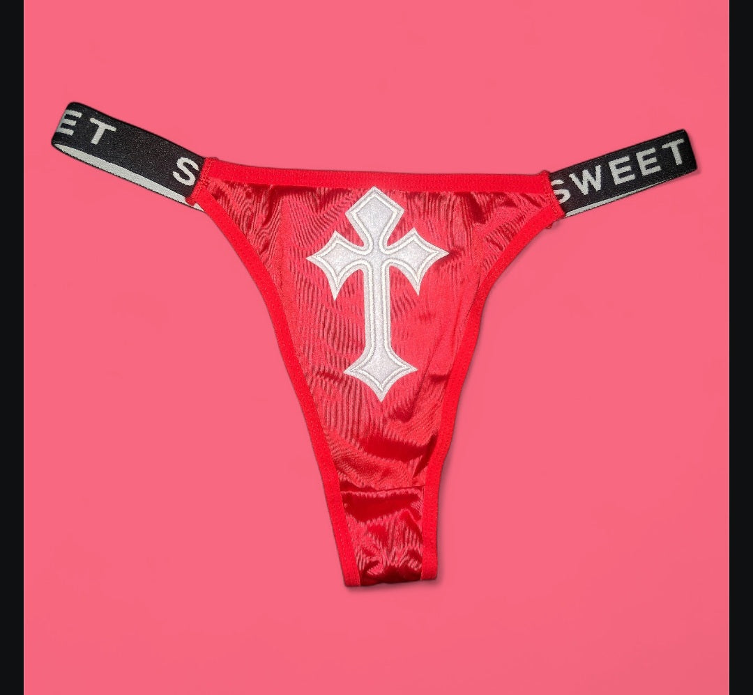 The Sweet Magical Flower - Red / White / Black Ritual Activated Thong