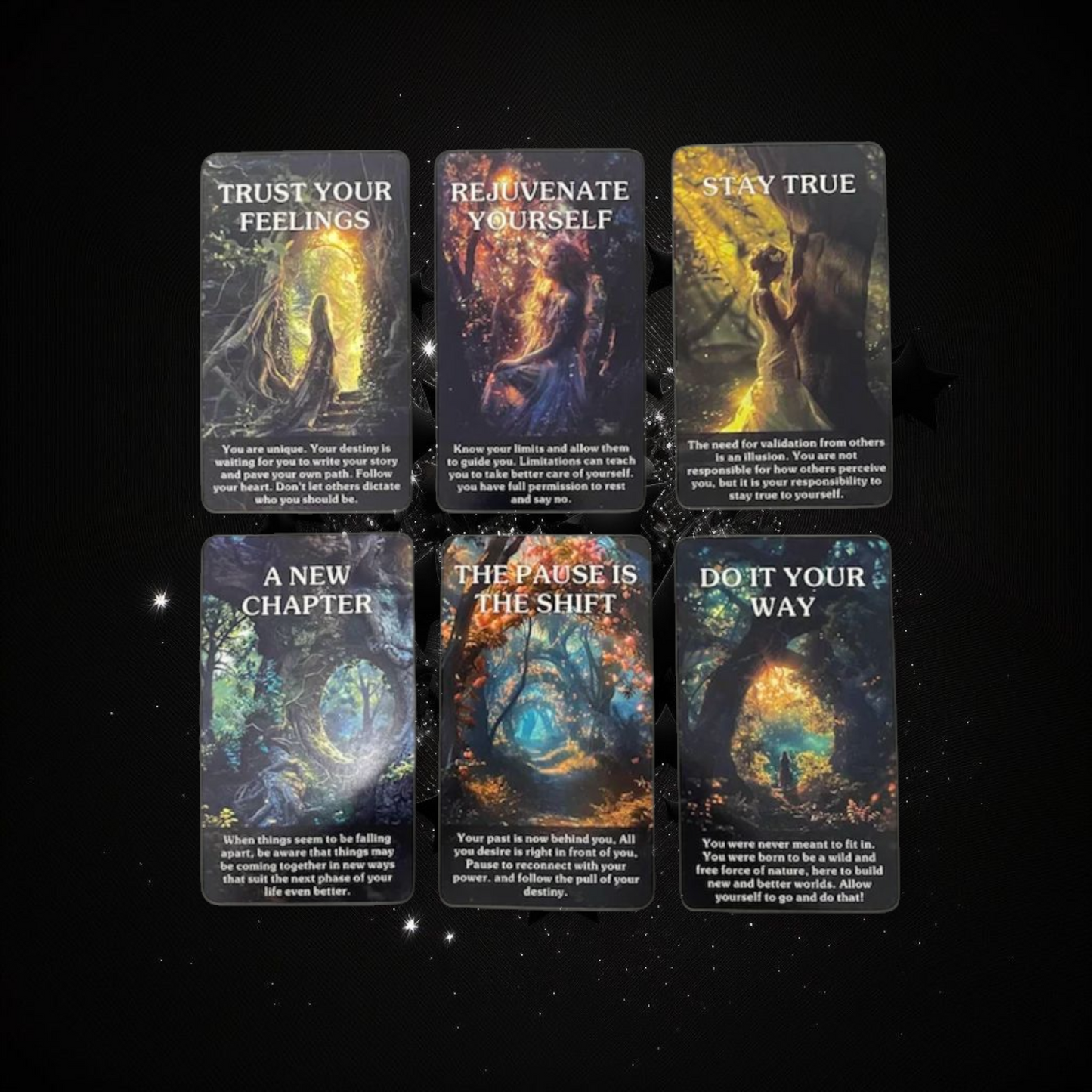 Mystic Forest Oracle Deck & Ritual Reading Elixir & Activated Crystal