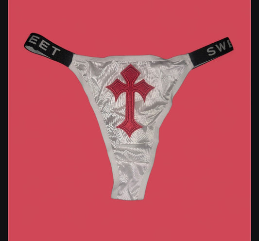 The Sweet Magical Flower - White / Red / Black Ritual Activated Thong