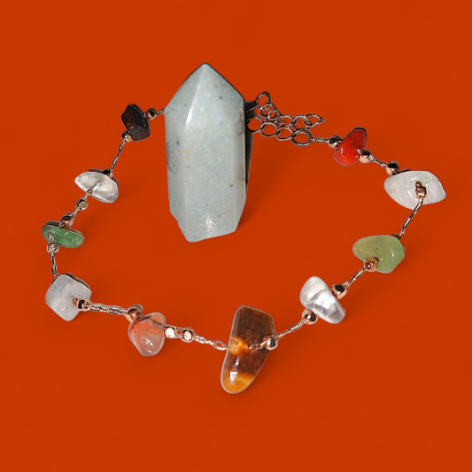 Golden Chakras Crystal Ritual Anklet
