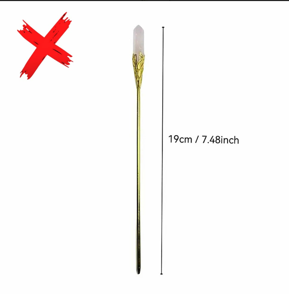 Warding Off Negativity - Plant Energizing & Transmuting Ritual Crystal Sticks - Activated & Blessed For Home / Office & All People & Pets - Set Of 2 Per Order