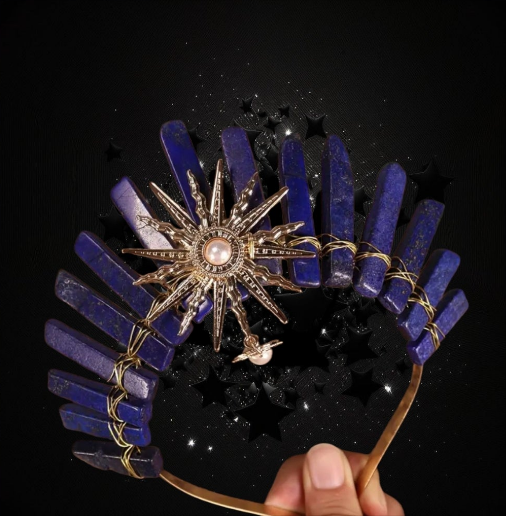 Goddess Of Truth - Lapis Lazuli Ritual Activated Crystal Headband Crown
