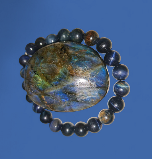 Negative Energy Barrier Labradorite Crystal Ritual Bracelet