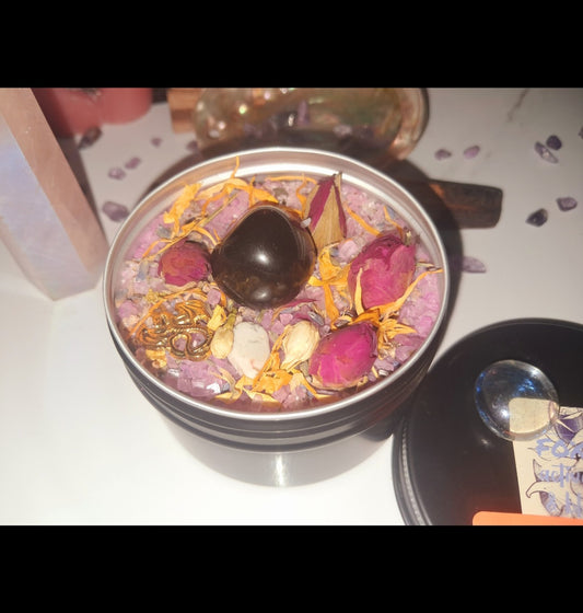 Protection Ritual Spiritual Bath Jar & Crystals
