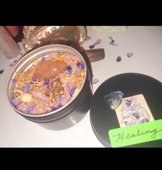 Strong Mind & Body & Soul & Energy Healing Ritual Spiritual Bath Jar & Crystals