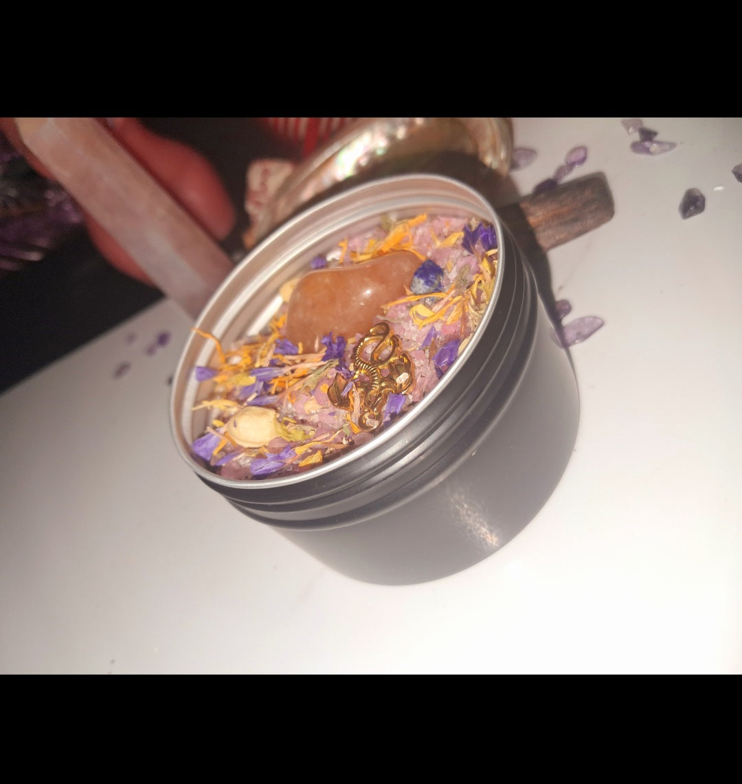 Strong Mind & Body & Soul & Energy Healing Ritual Spiritual Bath Jar & Crystals