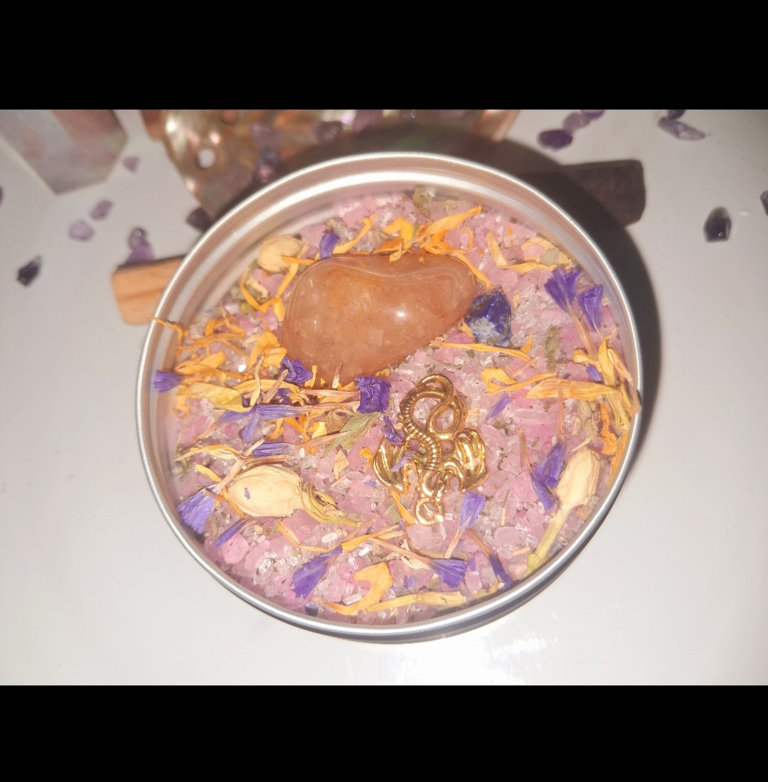 Strong Mind & Body & Soul & Energy Healing Ritual Spiritual Bath Jar & Crystals