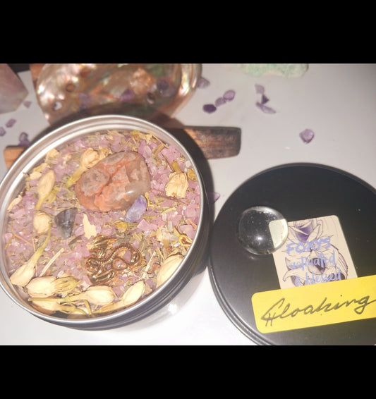 Cloaking & Shielding Energy Ritual Spiritual Bath Jar & Crystals
