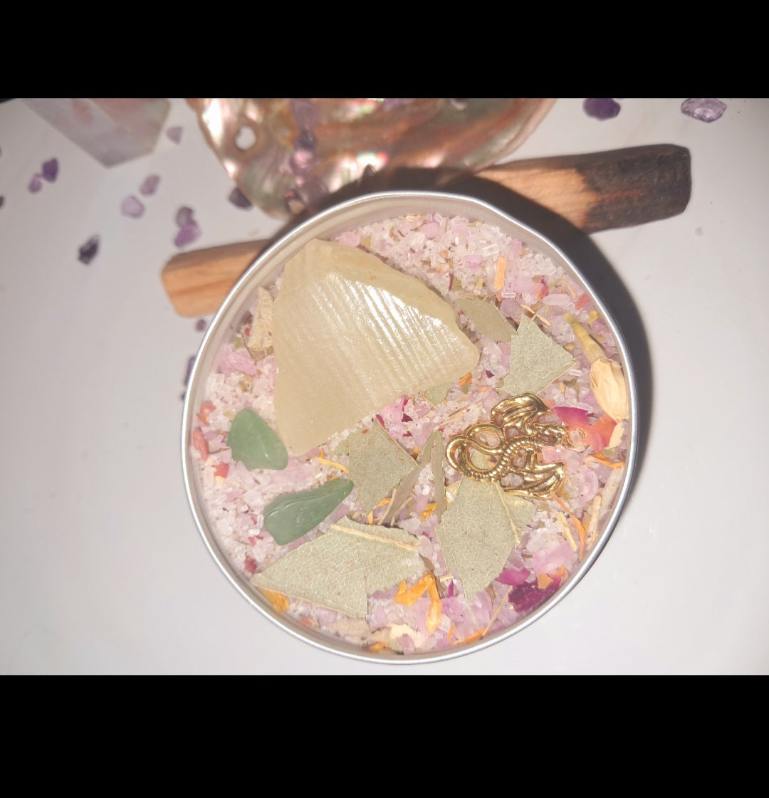 Road Opener Ritual Spiritual Bath Jar & Crystals