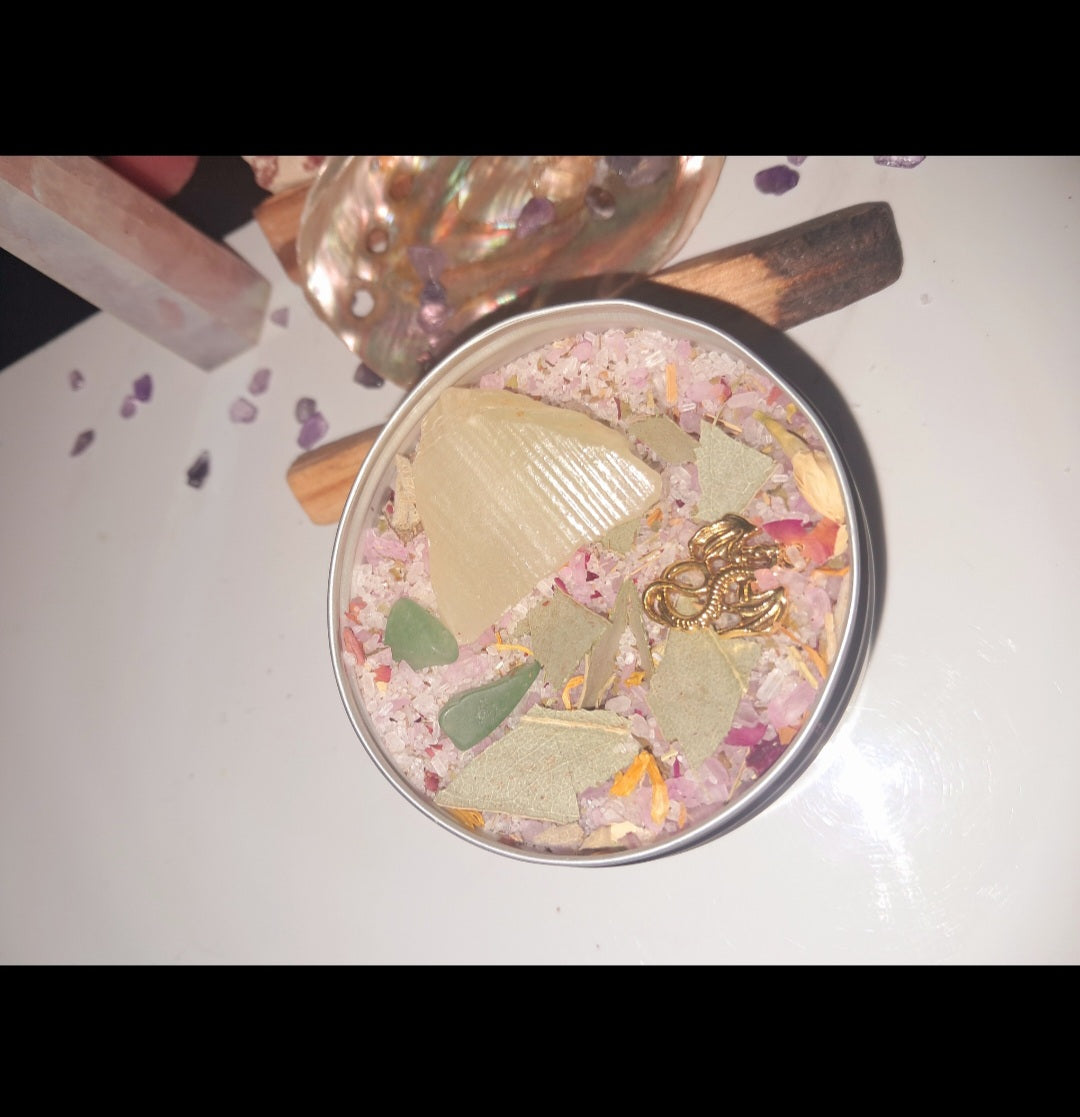 Road Opener Ritual Spiritual Bath Jar & Crystals