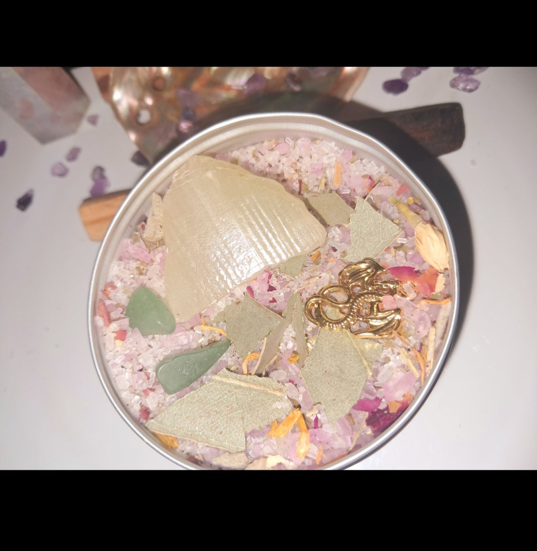 Road Opener Ritual Spiritual Bath Jar & Crystals