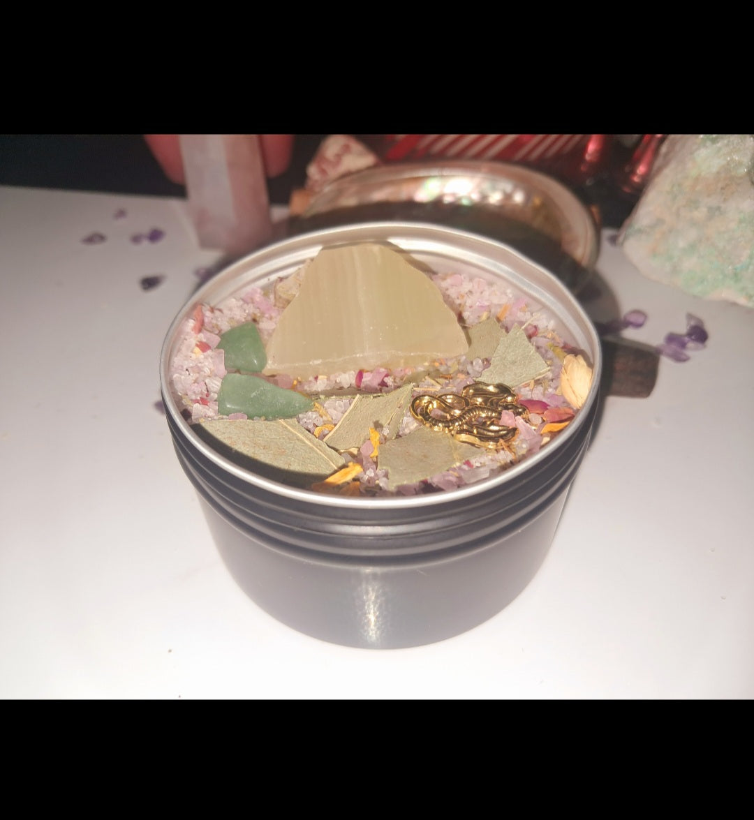 Road Opener Ritual Spiritual Bath Jar & Crystals