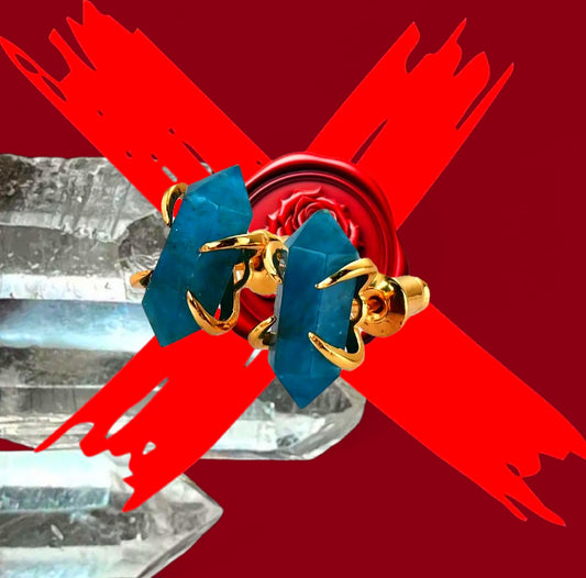 Azurite Crystal Energy Cloaking & Protection - Ritual Activated & Blessed Earrings