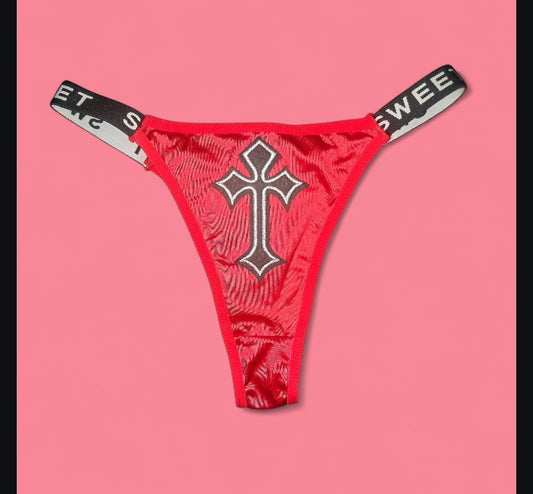 The Sweet Magical Flower - Red / White / Black Ritual Activated Thong