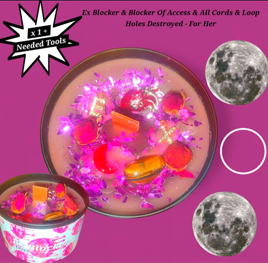 His Ex Blocker Of Any Accesses & Destroyer Of Loop Holes - W/ Dark Magic Removal - Powerful Ritual Candle