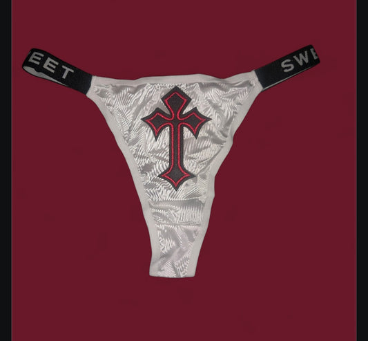 The Sweet Magical Flower - White / Red / Black Ritual Activated Thong