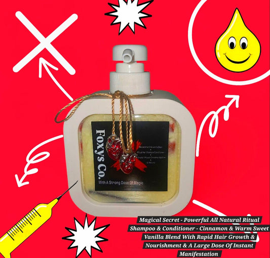 Sweet Cherry & Sweet Vanilla Energy Amplifier - Powerfully Enhanced Ritual Shampoo / Conditioner - All Natural Crystal Infused