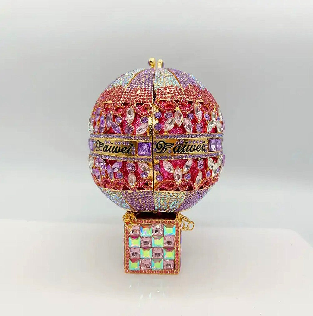 The Sky Isnt The Limit - Magnetic Abundance & Luck Transmuter - Pink / Light Purple / White Ritual Activated & Blessed Hot Air Ballon Purse