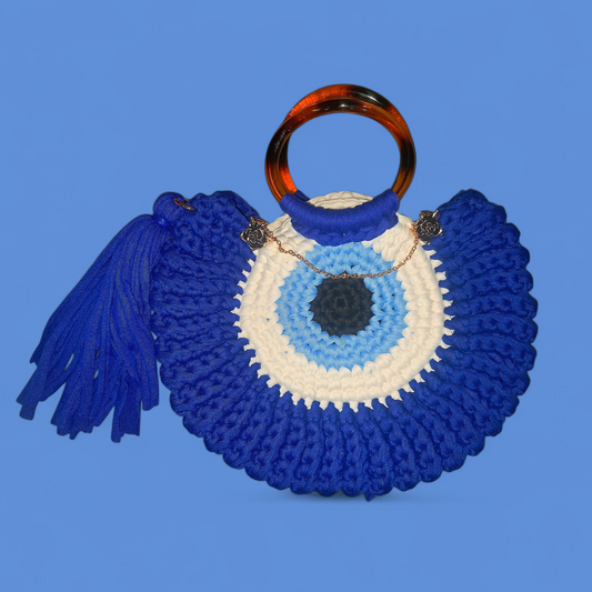 Black Rose Energy Bubble Transmuter & Healing Shield - Ritual Blue Evil Eye Activated Purse