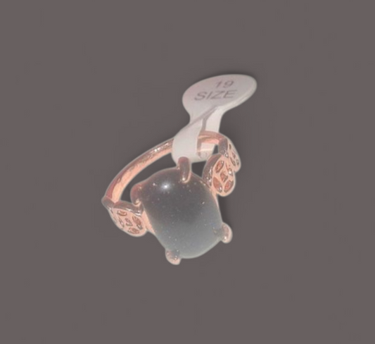 Blue Sandstone Crystal Ritual Ring