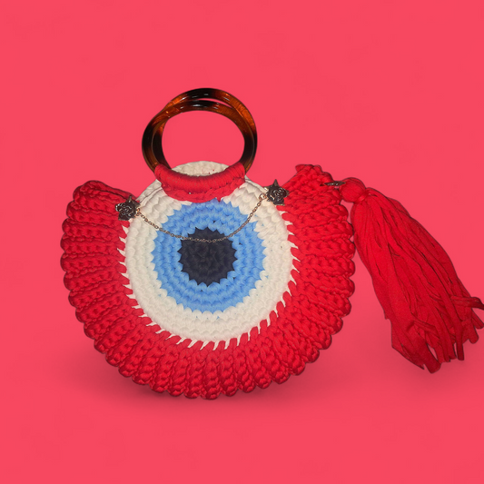 Golden Black Rose Protection & Success - Red Evil Eye Ritual Activated Purse