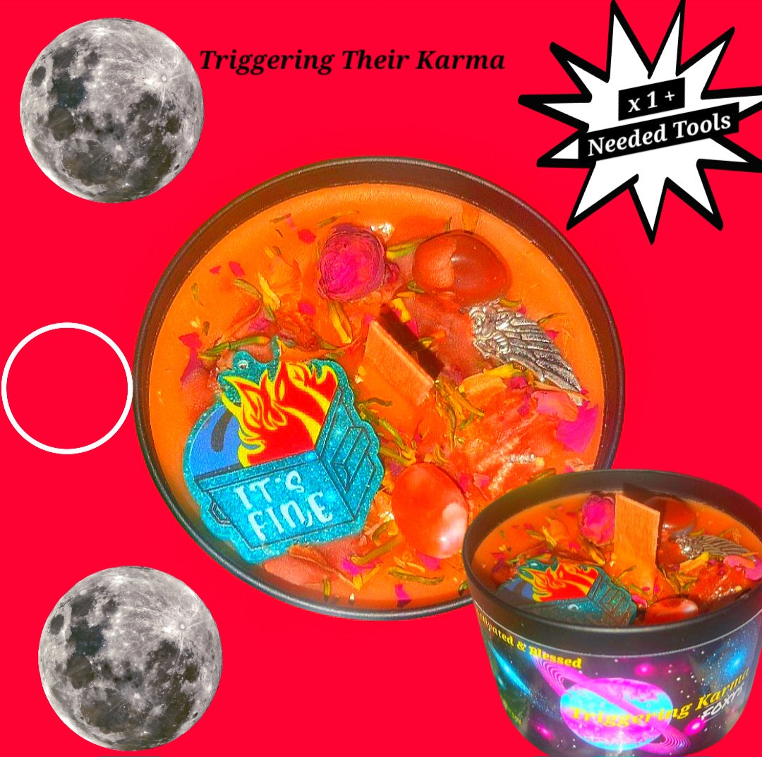 Trigger Their Karma - Answer To Spiritual Injustices For Scales To Be Balanced - Powerful Ritual Candle