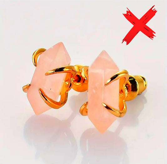 Rose Quartz Crystal Energy Cloaking & Protection - Ritual Activated & Blessed Earrings