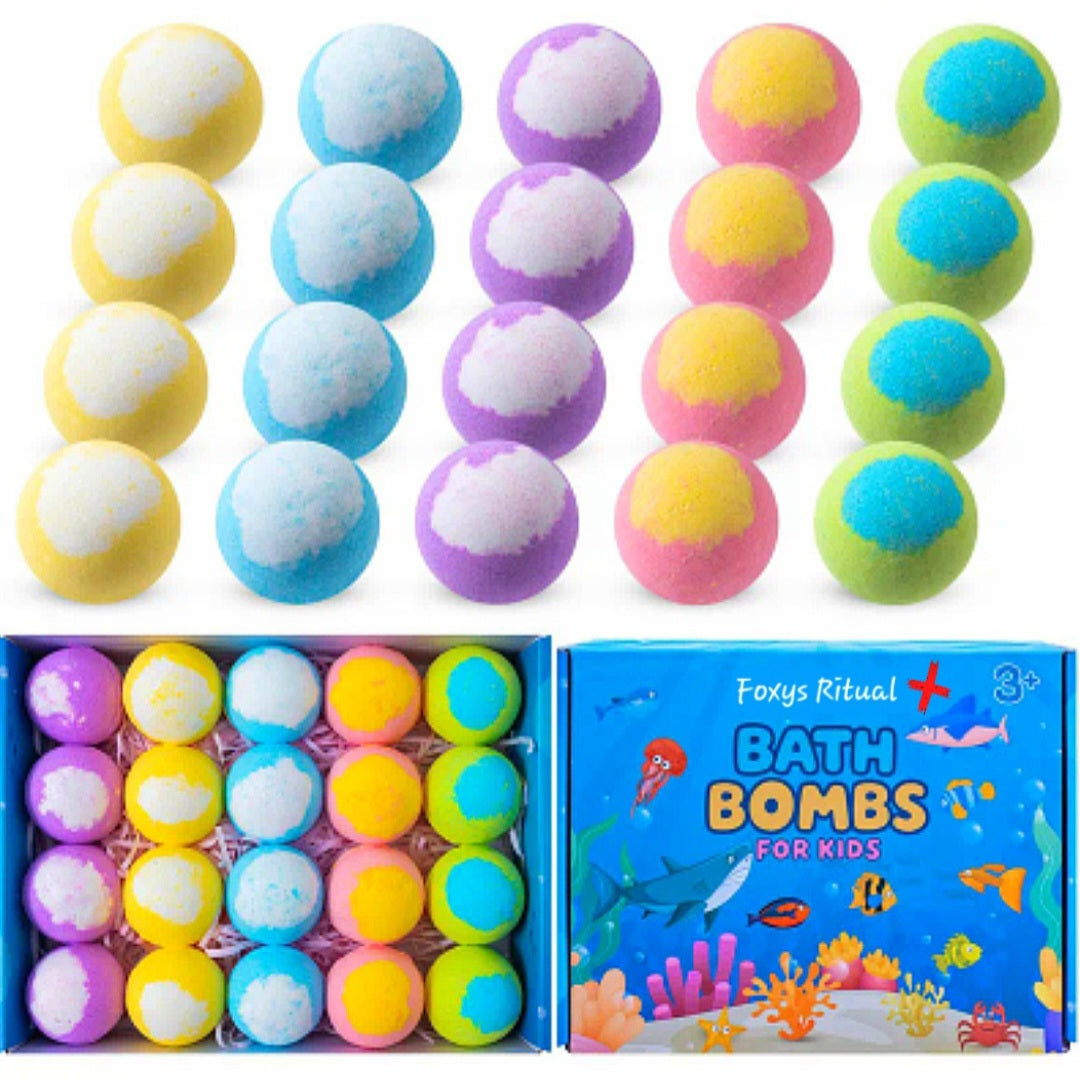 Ritual Bath Bombs With Toy In Each For Kids - Cleansing & Protection / Healing - Bubble Bath / Bombs From Spiritual Warfare - W/ Gifted Crystal