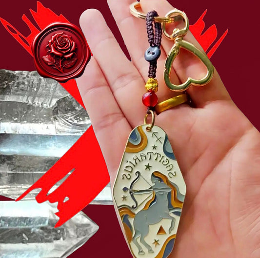Sagittarius Protection & Transmuting Keychain - Home, Vechile, Kids, Travels - Ritual Activated & Blessed