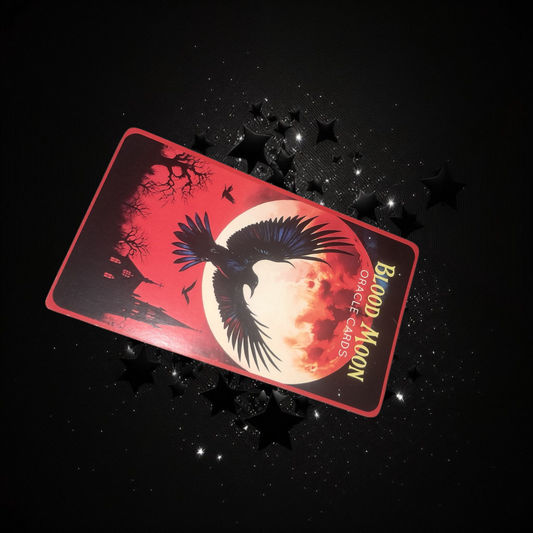 Blood Moon Oracle Deck & Ritual Reading Elixir & Activated Crystal
