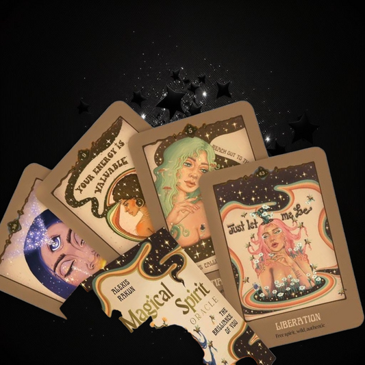 Magical Spirit Oracle Deck & Ritual Reading Elixir & Activated Crystal