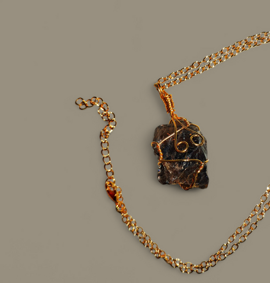 Farewell Sadness & Fear Smokey Quartz Ritual Necklace
