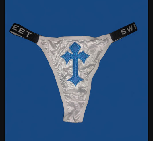 The Sweet Magical Flower - White / Blue / Black Ritual Activated Thong