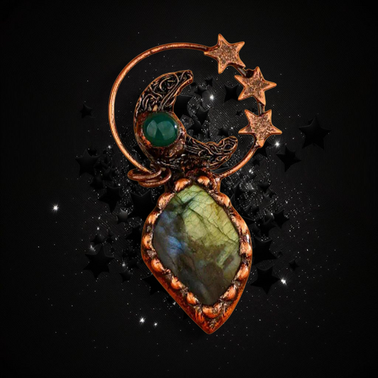 Stars Align For Me / Blockage Destroyer - Labradorite - Green Aventurine - Powerful Ritual Activated & Blessed Necklace