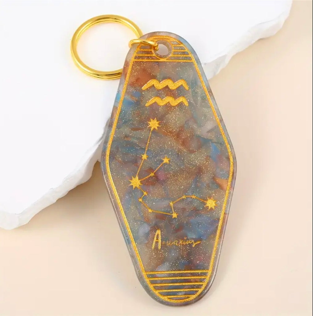 Aquarius Protection & Transmuting Keychain - Home, Vechile, Kids, Travels - Ritual Activated & Blessed