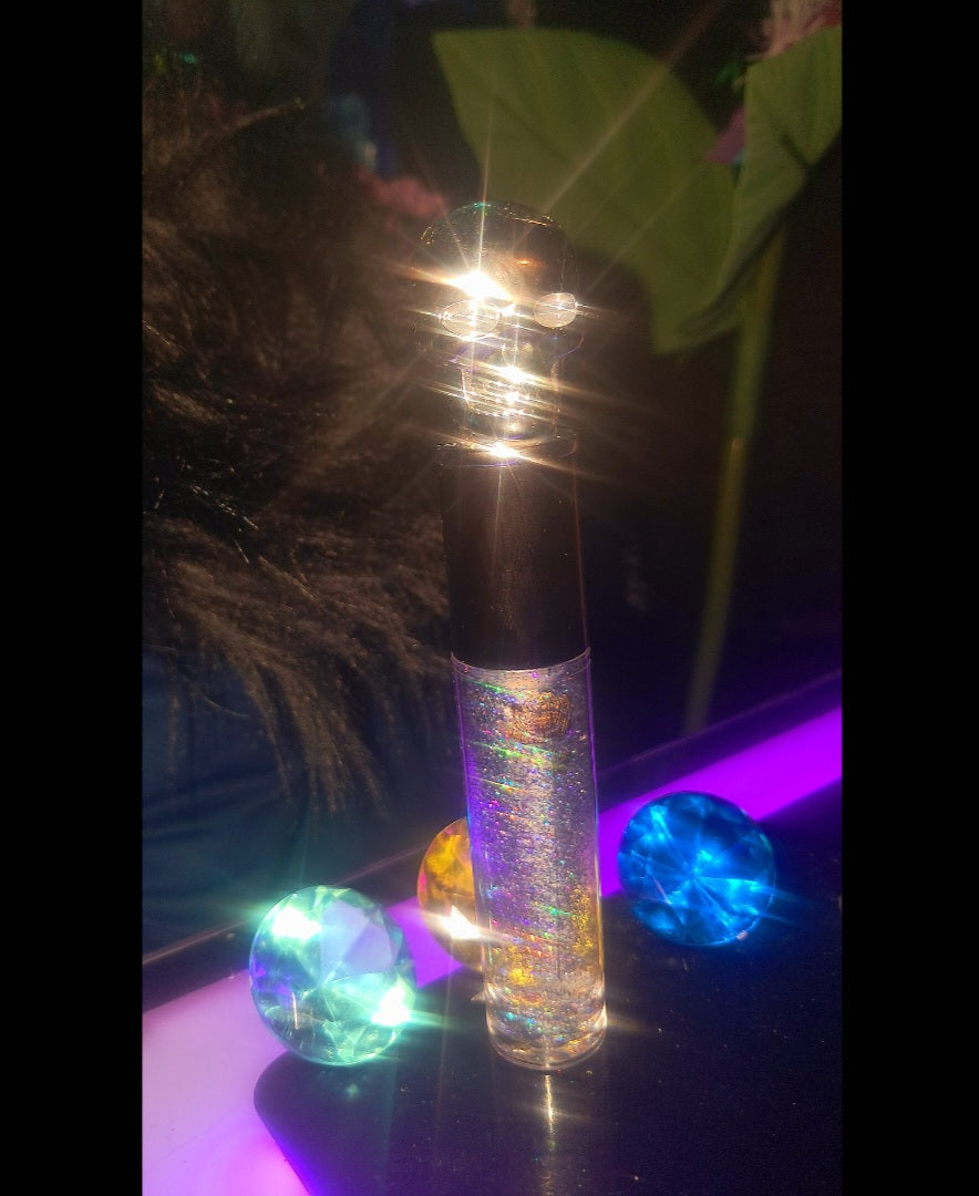 Moon Magic Ritual Sliver Skull Lip Gloss w/Gold Balls At Bottom